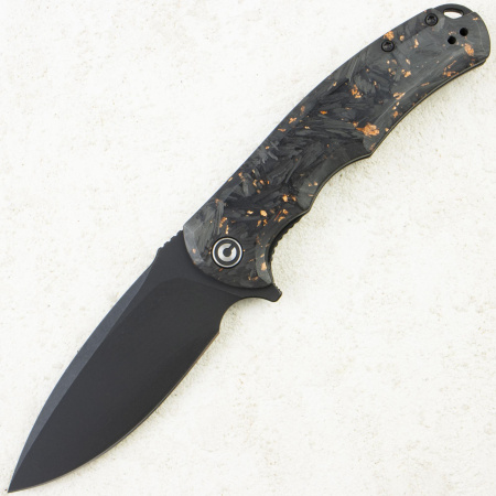 Нож CIVIVI Praxis, Black Stonewashed, 9Cr18MoV, Carbon/Resin Black Handle, C803I