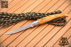 Нож филейный Opinel №10, Нержавеющая сталь, Оливковое дерево - складной туристические ножи из стали