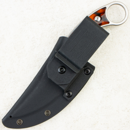 Нож QSP Viper, Stonewashed, 10Cr15MoV, Tortoise Resin Handle, QS166-C1