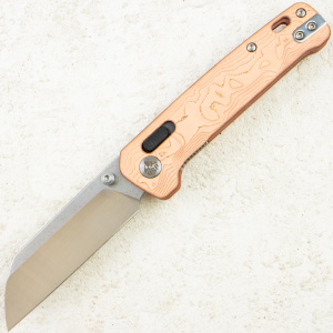 Нож QSP Penguin V2 Glyde Lock, Stonewash-Satin, 14C28N, G10 Copper Handle, QS130GL-F1