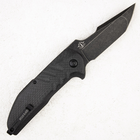 Нож Brous Blades Strife, D2 Acid Stonewash, Carbon Fiber Black