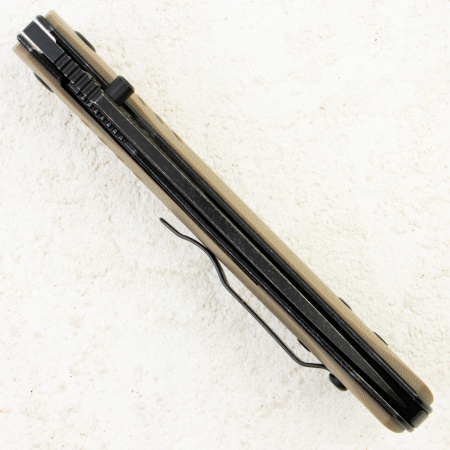 Mr.Blade HIT, D2, Black Stonewash, G10 Tan Mr.Blade HIT, D2, Black Stonewash, G10 Tan