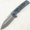 Нож WE Knife Sylox, Gray Stonewashed, M390, Titanium/Carbon Blue Handle, WE24027-2