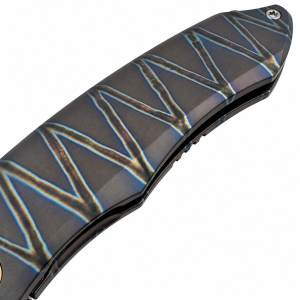 Нож Remette Wild Species, M390, Titanium Flame, Button Lock, WD108-N4
