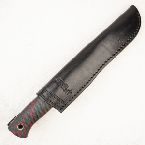 Нож Южный Крест Бер Эксперт, Elmax, Микарта красно-зелёная, насечка - купить в интернет-магазине Blademan