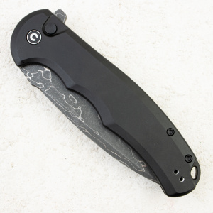 Нож CIVIVI Praxis Button Lock, Damascus, Black Aluminum Handle, C18026E-DS1 Нож CIVIVI Praxis Button Lock, Damascus, Black Aluminum Handle, C18026E-DS1