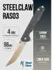 Нож Steelclaw RAS03, D2, Satin, Carbon Black, RAS03 Нож Steelclaw RAS03, D2, Satin, Carbon Black, RAS03