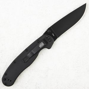 Нож Ontario Rat 1, AUS-8, Black, Black Nylon, 8846BP - складной туристические ножи из стали Нож Ontario Rat 1, AUS-8, Black, Black Nylon, 8846BP - складной туристические ножи из стали