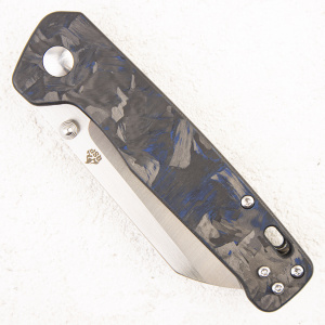 Нож QSP Penguin, D2, G10/Shredded Carbon Blue - складной туристические ножи из стали Нож QSP Penguin, D2, G10/Shredded Carbon Blue - складной туристические ножи из стали