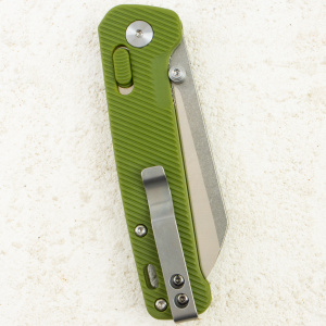 Нож QSP Penguin V2 Glyde Lock, Stonewash-Satin, 14C28N, FRN OD Green Handle, QS130GL-B1 Нож QSP Penguin V2 Glyde Lock, Stonewash-Satin, 14C28N, FRN OD Green Handle, QS130GL-B1