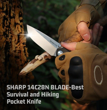 Нож Remette Wild Species, 14C28N, G10 Black Handle, GC103-B