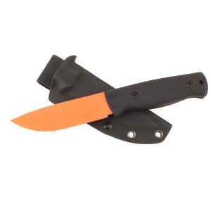 Нож HOT Knife Hoot, Cerakote Orange, D2, G10 Black Handle, Kydex