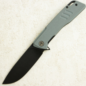 Нож Petrified Fish Loco, D2, Black Stonewash, G10 Gray Handle, PFB02GADW