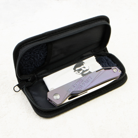 Mr.Blade Keeper NO SHNUR NO PARTY, M390, Titanium Blue Mr.Blade Keeper NO SHNUR NO PARTY, M390, Titanium Blue