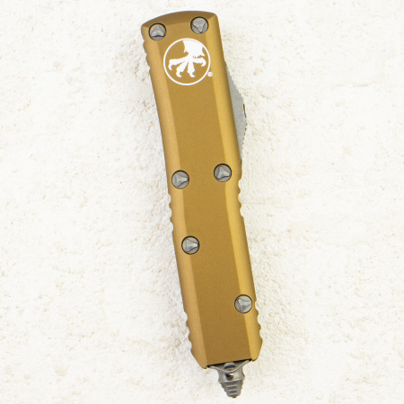 Нож Microtech UTX-85 Tanto, Apocalyptic, M390, Aluminum OD Green, 233-10 Нож Microtech UTX-85 Tanto, Apocalyptic, M390, Aluminum OD Green, 233-10