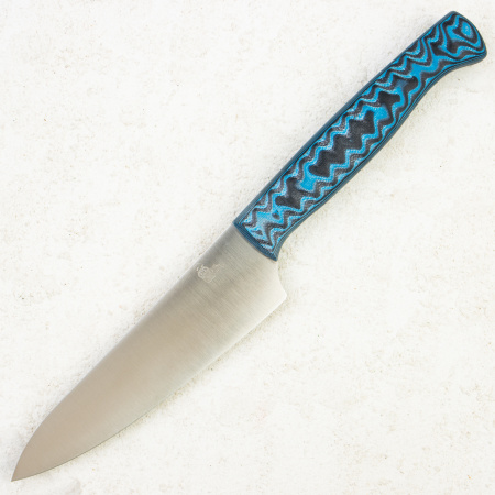 Нож мини шеф OWL CH120F, N690 Cryo, G10 Black-Blue