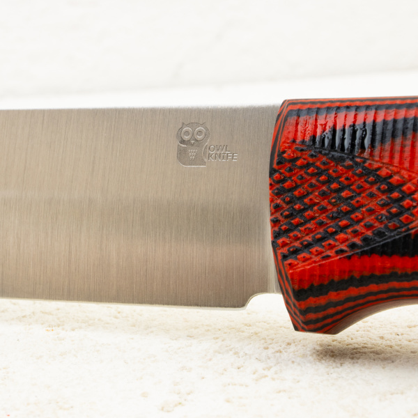 Нож OWL Hoot F, N690 Cryo, G10 Black/Red, Kydex