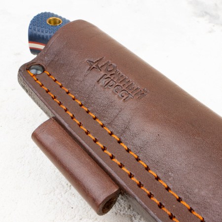 Нож Южный Крест Шершень L, CPR, Конвекс, Микарта Синяя, Насечка - купить в интернет-магазине Blademan