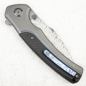 Нож WE Knife Ziffius, Damasteel (Hakkapella), Titanium/Twill Carbon Fiber. LIMITED EDITION - складной туристические ножи из стали Нож WE Knife Ziffius, Damasteel (Hakkapella), Titanium/Twill Carbon Fiber. LIMITED EDITION - складной туристические ножи из стали
