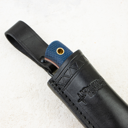 Нож Южный Крест Рыбацкий L, Elmax, Micarta Blue, Насечка