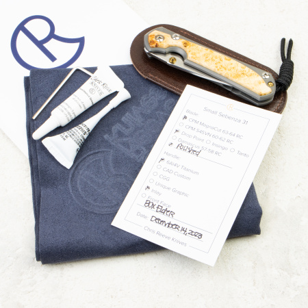 Нож Chris Reeve Small Sebenza 31 Inlay, Polished CPM MagnaCut, Titanium/Box Elder Handle, S31-1138 Нож Chris Reeve Small Sebenza 31 Inlay, Polished CPM MagnaCut, Titanium/Box Elder Handle, S31-1138