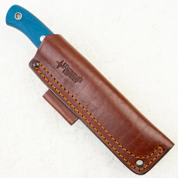 Нож Южный Крест Скаут, Convex, Elmax, Micarta Кобальт, Насечка, 237.0556.Elmax.K