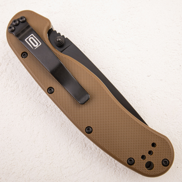Нож Ontario Rat 1, AUS-8, Black, Coyote Brown Nylon, 8846CB - купить в интернет-магазине Blademan