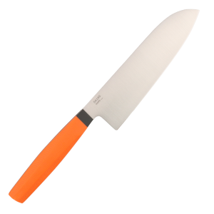 Нож Сантоку OWL SA160 F, N690 Cryo, G10 Orange Handle