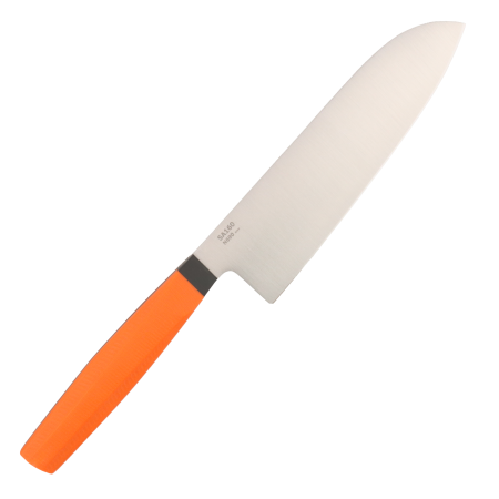 Нож Сантоку OWL SA160 F, N690 Cryo, G10 Orange Handle