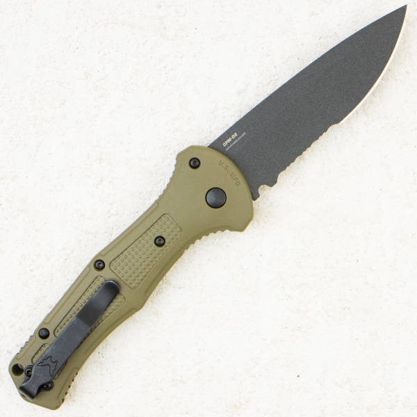 Нож Benchmade Claymore Combo, D2, Grivory Green, 9070SBK-1