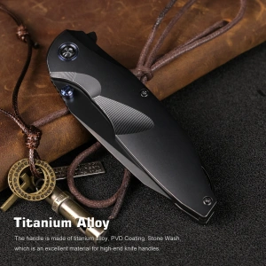 Нож Remette Cool Whale, M390, Titanium Black Handle, RTCL-T4