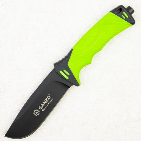 Ganzo Survival Knife, 7Cr17MoV, ABS Light Green, G8012-LG