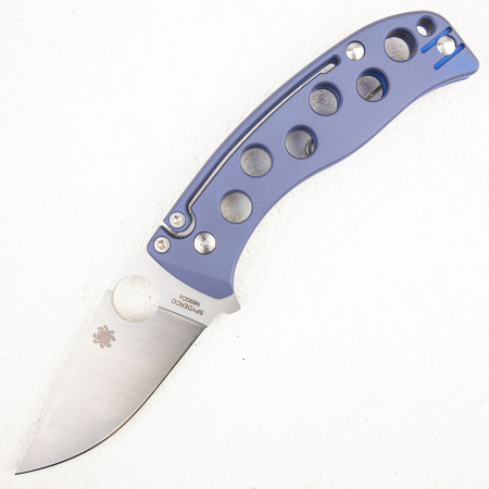 Нож Spyderco PITS, N690CO, Titanium Blue