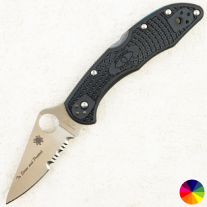 Нож Spyderco Delica 4 Thin Blue Line, VG-10, FRN Black, C11FPSBKBL