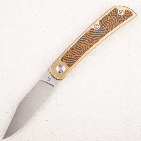 Нож WKL Mockingbird, ELMAX, Bronze/Micarta Orange