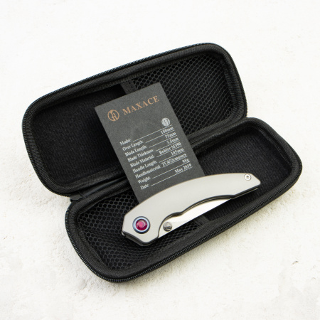 Нож Maxace YU, Bohler M390, Titanium Orange Peel Нож Maxace YU, Bohler M390, Titanium Orange Peel