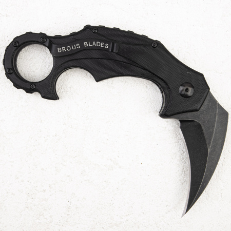 Нож Brous Blades Enforcer, D2 Acid Stonewash, G10 Black, BRB84 Нож Brous Blades Enforcer, D2 Acid Stonewash, G10 Black, BRB84