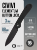 Нож CIVIVI Elementum Button Lock, 14C28N Black, G10 Black, C2103A Нож CIVIVI Elementum Button Lock, 14C28N Black, G10 Black, C2103A