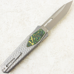 Нож Remette Swordfish Tanto, M390, серый титан / жёлто-зелёный карбон, ZL101B2