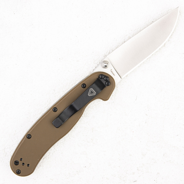 Нож Ontario RAT-2, D2, Satin, Coyote Brown Nylon, 8828CB