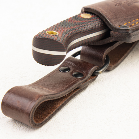 Нож Южный Крест Шершень, D2, Kонвекс, Микарта красно-черная, насечка - купить в интернет-магазине Blademan