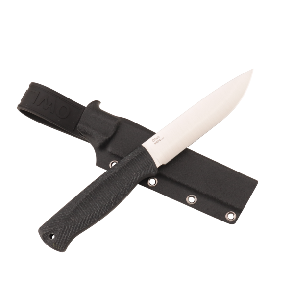 Нож OWL Otus F, N690 Cryo, Micarta Black Handle, Kydex