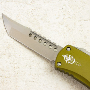 Нож Microtech Hera Hellhound, Stonewash, M390, Aluminum OD Green, 919-10 ODS, (Signature Series) Нож Microtech Hera Hellhound, Stonewash, M390, Aluminum OD Green, 919-10 ODS, (Signature Series)