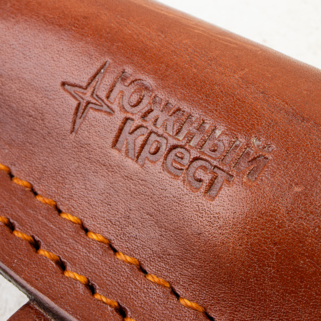 Нож Южный Крест Шершень, VG10, Конвекс, Микарта Черно-Синяя, Насечка