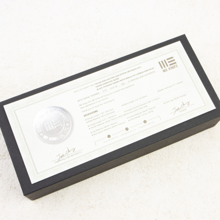 Нож WE Knife Button Lock Kitefin, Damasteel Fafnir, Carbon Fiber / BlackTitanium Handle - купить в интернет-магазине Blademan