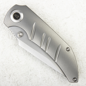 Нож WE Knife Riff-Raff, CPM 20CV, Titanium Bead Blasted - складной туристические ножи из стали Нож WE Knife Riff-Raff, CPM 20CV, Titanium Bead Blasted - складной туристические ножи из стали