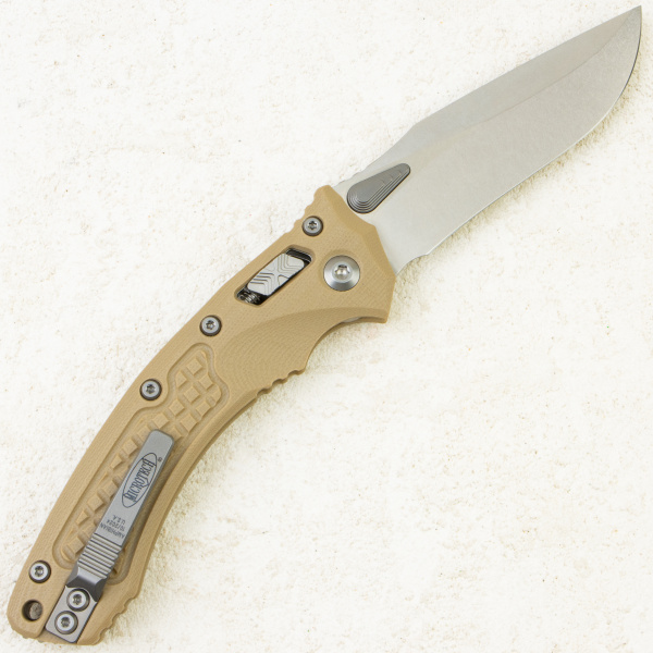 Нож Microtech Amphibian RAM-LOK, Stonewash, M390, G10 Frag Tan, 137RL-10 Нож Microtech Amphibian RAM-LOK, Stonewash, M390, G10 Frag Tan, 137RL-10