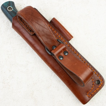 Нож Южный Крест ЯГД, CPR, Convex, Micarta Black/Blue, Насечка, 220