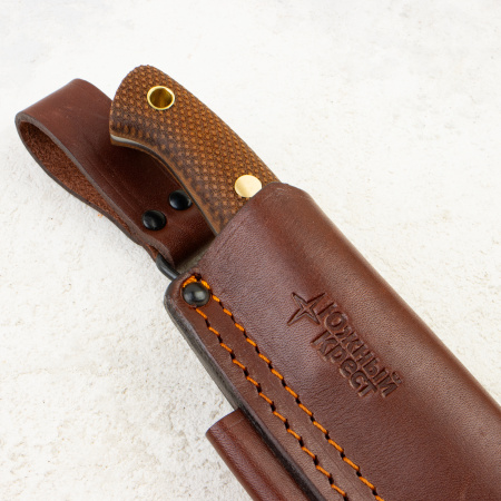 Нож Южный Крест Шершень L, VG-10, Convex, Micarta Coyote, Насечка