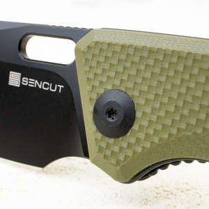 Нож SENCUT GlideStrike Thumb Hole Knife OD Green Coarse G10, S23018-3 - складной туристические ножи из стали Нож SENCUT GlideStrike Thumb Hole Knife OD Green Coarse G10, S23018-3 - складной туристические ножи из стали